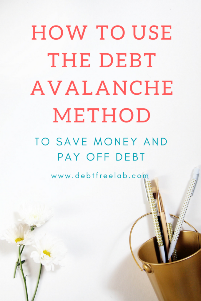 Learn how to use the debt avalanche method to save money and pay off debt. Pay off debt using the debt avalanche method by following these simple steps. Curious about the debt avalanche method? Check out this guide on how to use the debt avalanche method to pay off your debt AND save money at the same time. #debtavalanche #debtpayoff #debtprintable #debttracker #getoutofdebt
