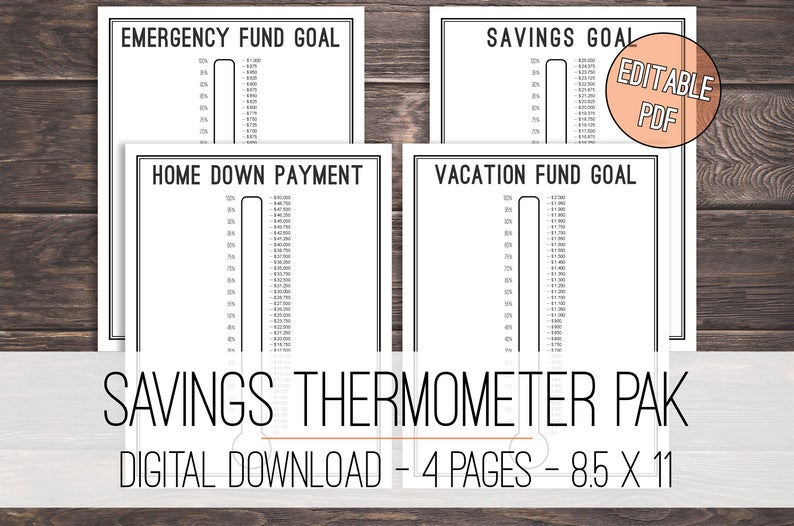 How to buy everything you want without owing anything. Use a savings thermometer to keep the savings momentum.