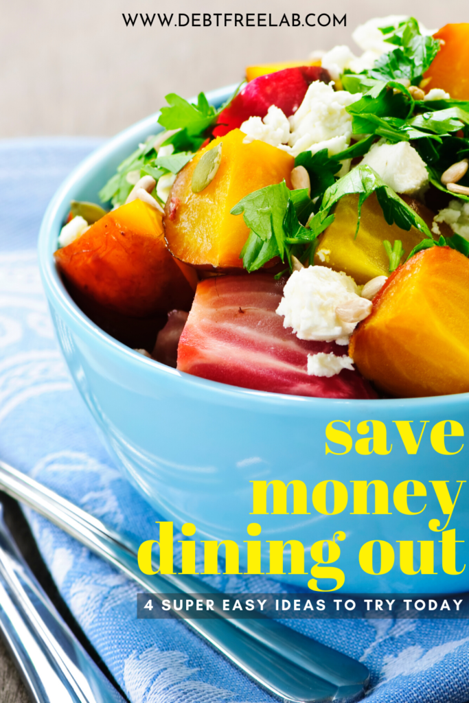 Are you looking for ways to save money without sacrificing eating out? Check out this post for simple ideas on how to save money next time you go to the restaurant! #savemoney #frugalliving #savemoneytips #waystosavemoney