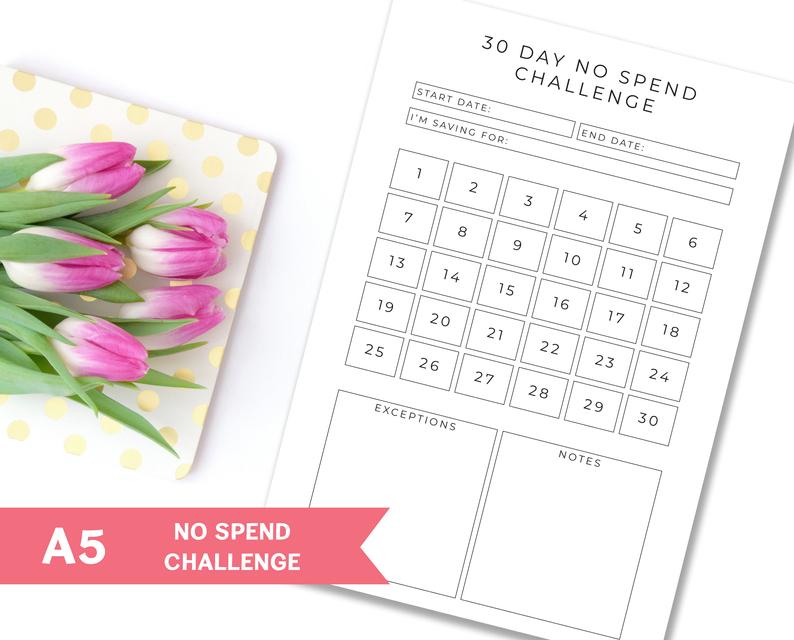 30-Day no spend challenge