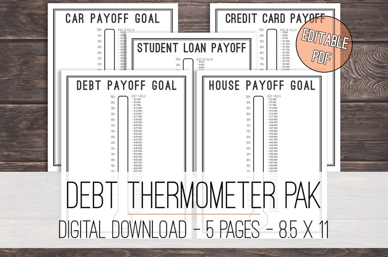 a Debt thermometer tracker can keep you focused on your goals